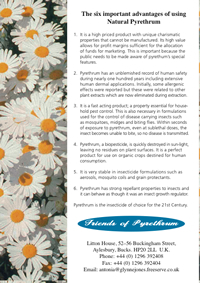 flyer for Friends of Pyrthrum