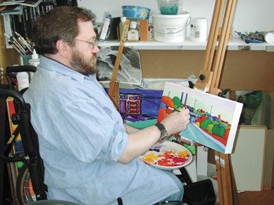 photo of mike painting