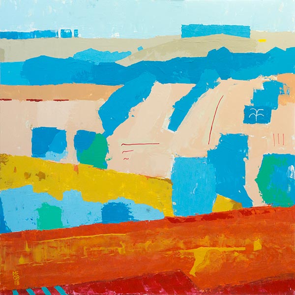 image of perelandra 3, an abstract landscape, simplifying composition and shapes.