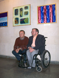 photo of Shepenkow and Fryer at opening of exhbition