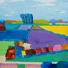 painting of checker pattern of fieldsversion two
