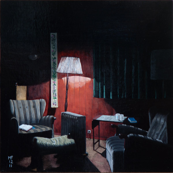 painting 'He came' a post-advent painting of a room interior