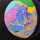 a painting of Mars showing its geology