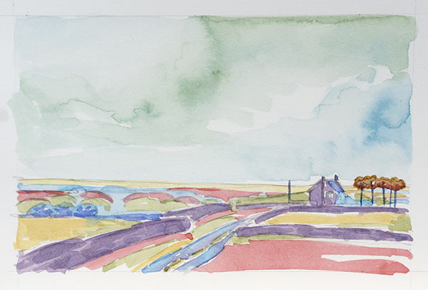 version six of same landscape: hightened and altered colours