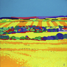 painting entitled 'South Darenth' a lanscape with abstract elements