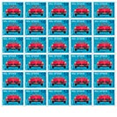 click on this thumbnail for a larger image of the print: 'Stamp – NSU Spider-blue'