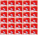 image of Vostok 6 stamp prints - red