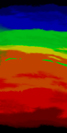 'Transition 1' irregular horizontal bands of colour merging from one to the other