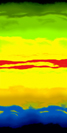 'Transition 2' irregular horizontal bands of colour merging from one to the other