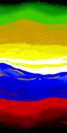 'Transition 3' irregular horizontal bands of colour merging from one to the other