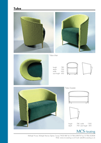 data sheet for Tuba range - MCS-Seating